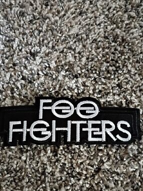 feathers Foo Fighters Black and White Embroidered Patch
